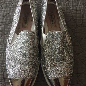 Miu Miu Glitter Slip in Sneaker 👟